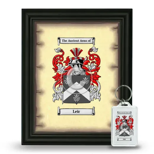 Leir Framed Coat of Arms and Keychain - Black