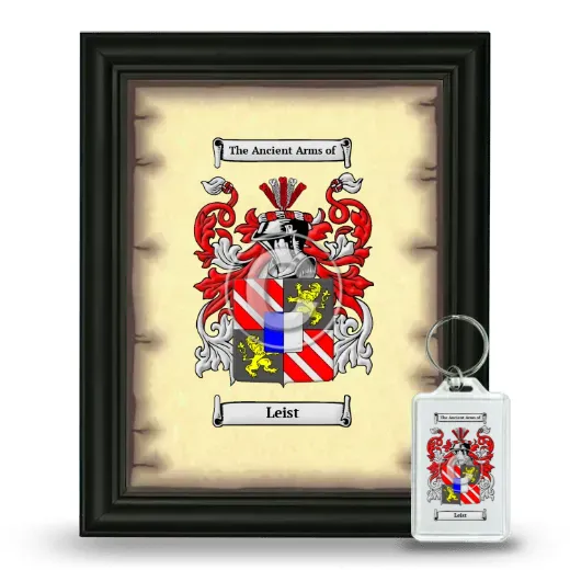 Leist Framed Coat of Arms and Keychain - Black