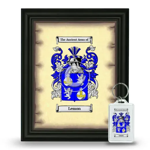 Lemon Framed Coat of Arms and Keychain - Black