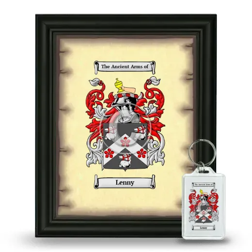 Lenny Framed Coat of Arms and Keychain - Black