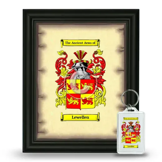 Lewellen Framed Coat of Arms and Keychain - Black
