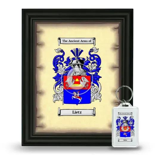 Lietz Framed Coat of Arms and Keychain - Black