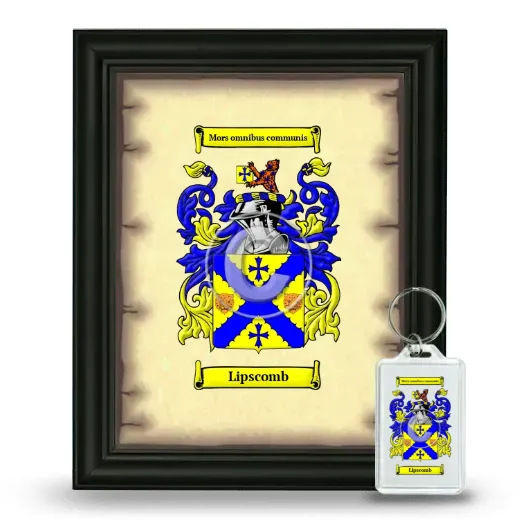 Lipscomb Framed Coat of Arms and Keychain - Black
