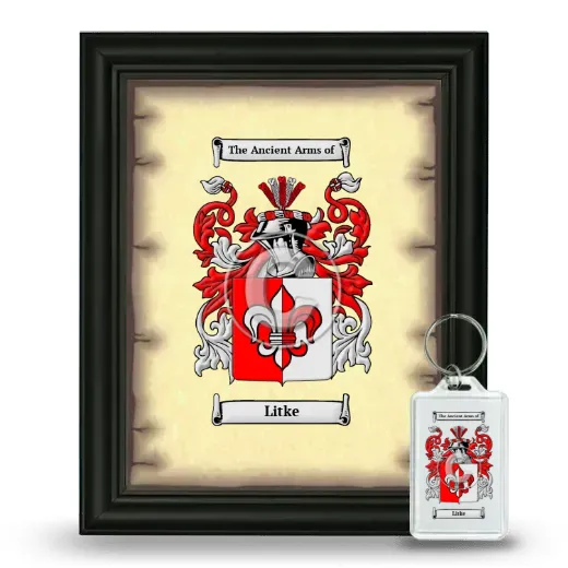 Litke Framed Coat of Arms and Keychain - Black