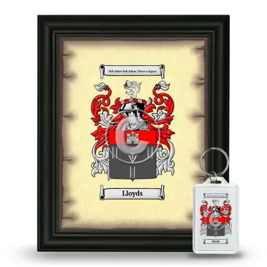 Lloyds Framed Coat of Arms and Keychain - Black