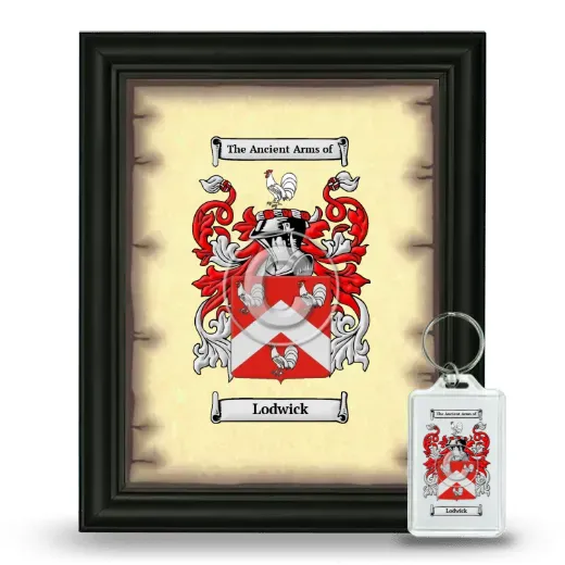 Lodwick Framed Coat of Arms and Keychain - Black