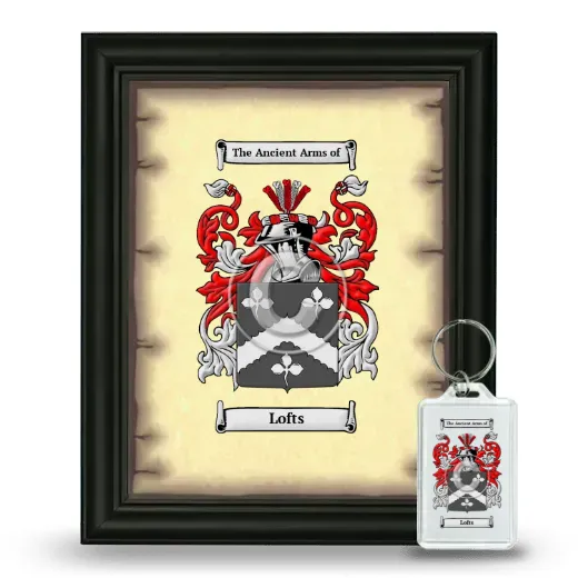 Lofts Framed Coat of Arms and Keychain - Black