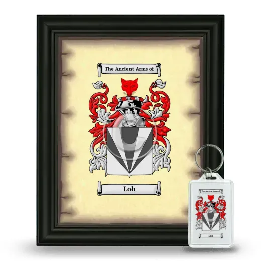 Loh Framed Coat of Arms and Keychain - Black