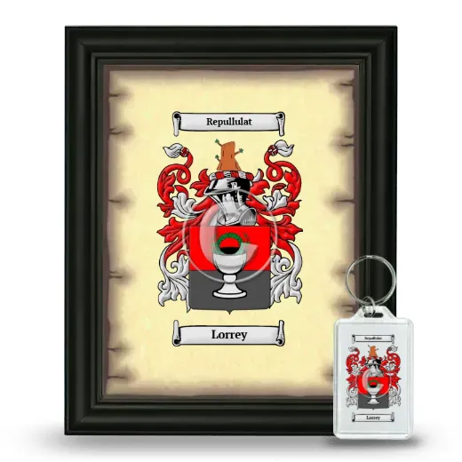 Lorrey Framed Coat of Arms and Keychain - Black