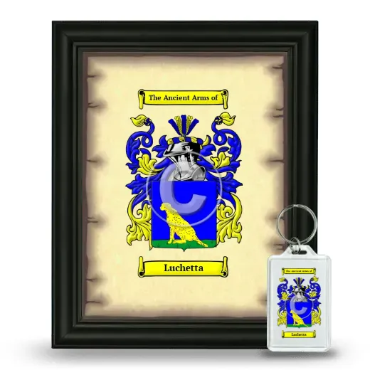 Luchetta Framed Coat of Arms and Keychain - Black