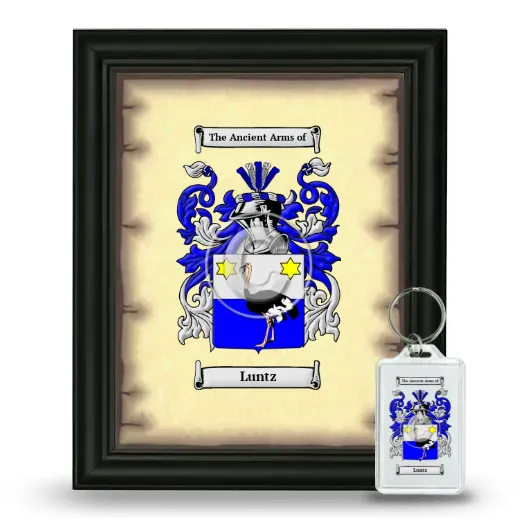Luntz Framed Coat of Arms and Keychain - Black