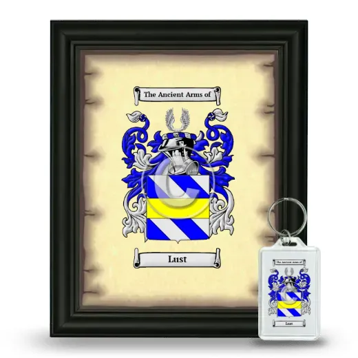 Lust Framed Coat of Arms and Keychain - Black