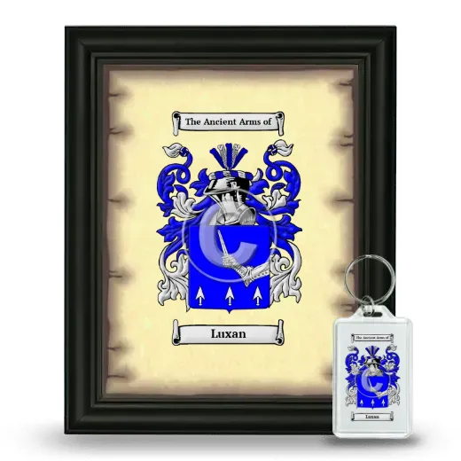 Luxan Framed Coat of Arms and Keychain - Black