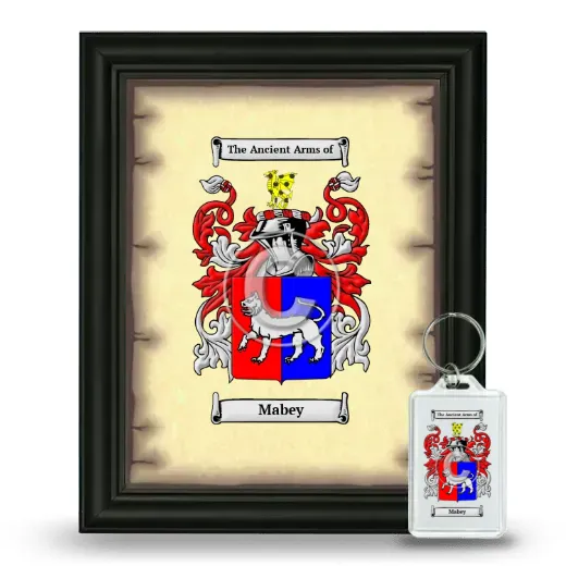 Mabey Framed Coat of Arms and Keychain - Black