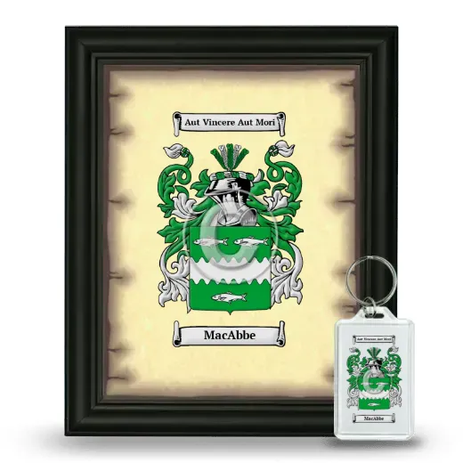 MacAbbe Framed Coat of Arms and Keychain - Black