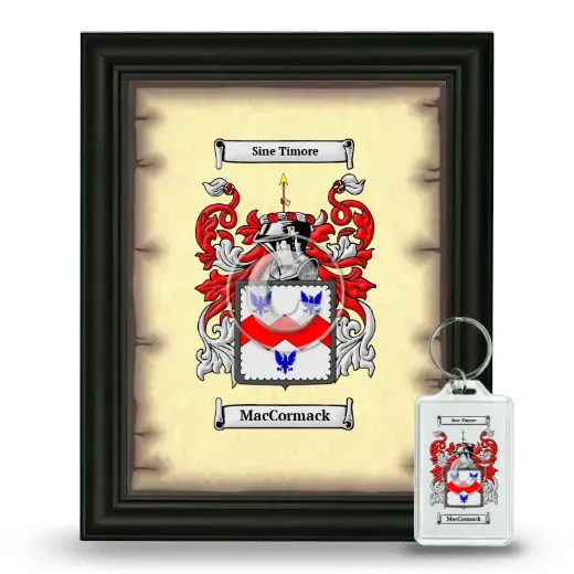 MacCormack Framed Coat of Arms and Keychain - Black