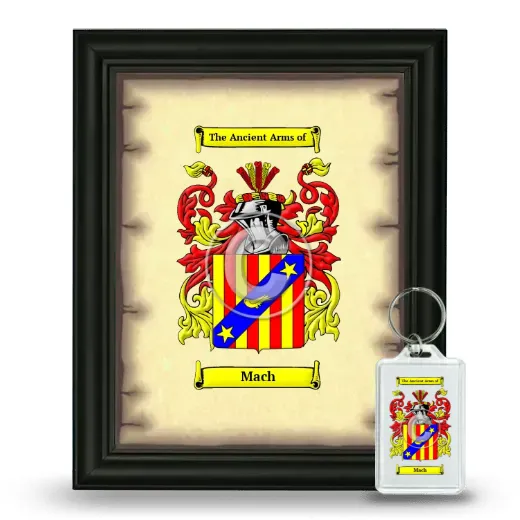 Mach Framed Coat of Arms and Keychain - Black
