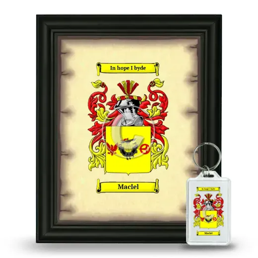 MacIel Framed Coat of Arms and Keychain - Black