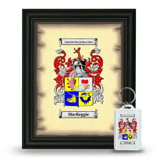 MacKeggie Framed Coat of Arms and Keychain - Black