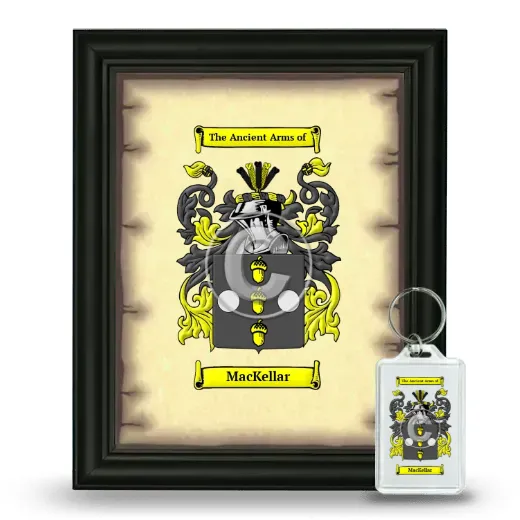 MacKellar Framed Coat of Arms and Keychain - Black