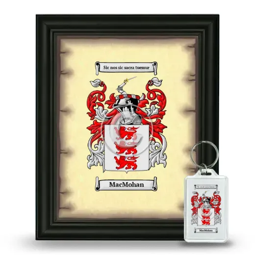 MacMohan Framed Coat of Arms and Keychain - Black