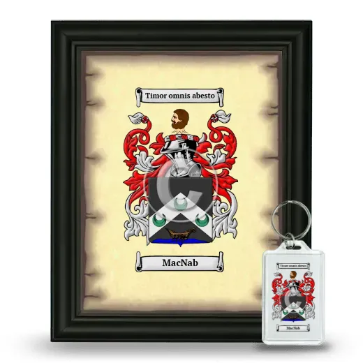 MacNab Framed Coat of Arms and Keychain - Black