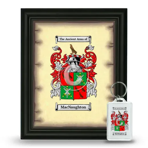 MacNaughton Framed Coat of Arms and Keychain - Black