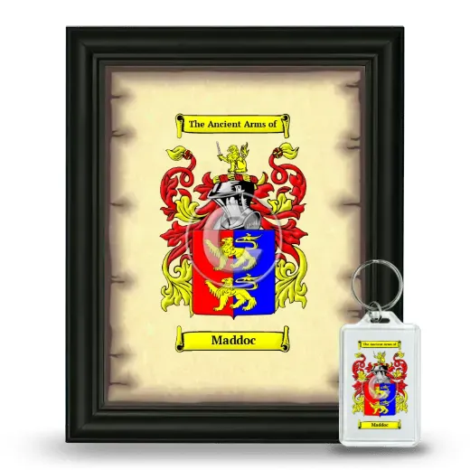 Maddoc Framed Coat of Arms and Keychain - Black