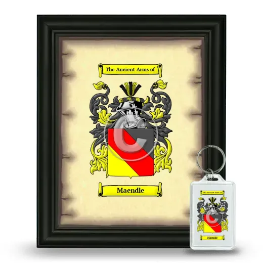 Maendle Framed Coat of Arms and Keychain - Black