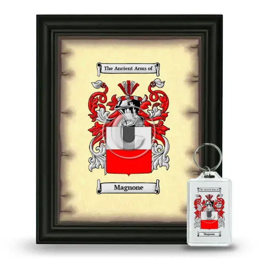 Magnone Framed Coat of Arms and Keychain - Black