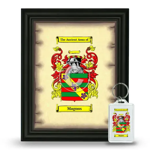 Magnus Framed Coat of Arms and Keychain - Black