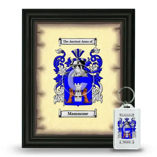 Mammone Framed Coat of Arms and Keychain - Black