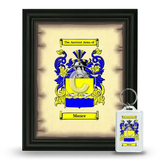 Mance Framed Coat of Arms and Keychain - Black