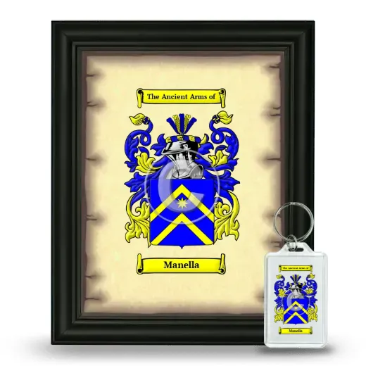 Manella Framed Coat of Arms and Keychain - Black