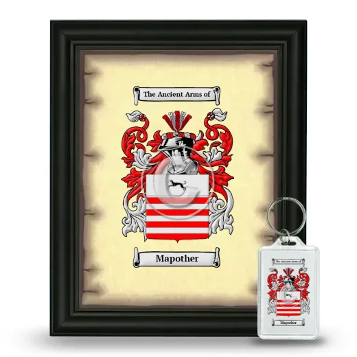 Mapother Framed Coat of Arms and Keychain - Black
