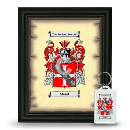 Maret Framed Coat of Arms and Keychain - Black
