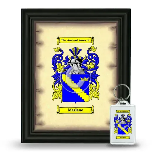 Marlene Framed Coat of Arms and Keychain - Black