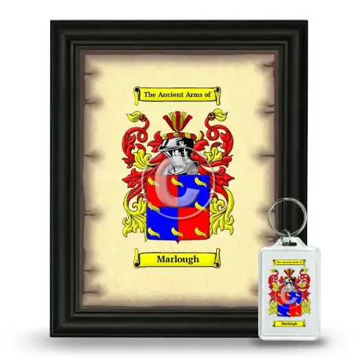 Marlough Framed Coat of Arms and Keychain - Black