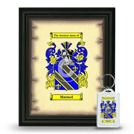 Marmol Framed Coat of Arms and Keychain - Black