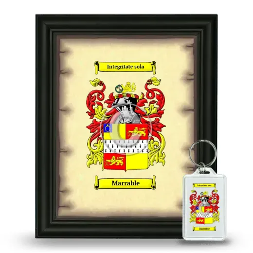 Marrable Framed Coat of Arms and Keychain - Black