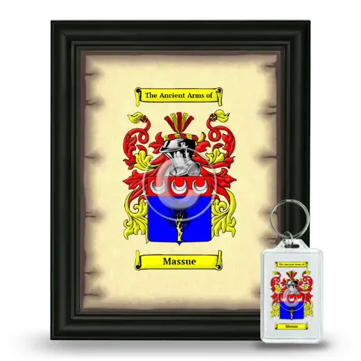 Massue Framed Coat of Arms and Keychain - Black