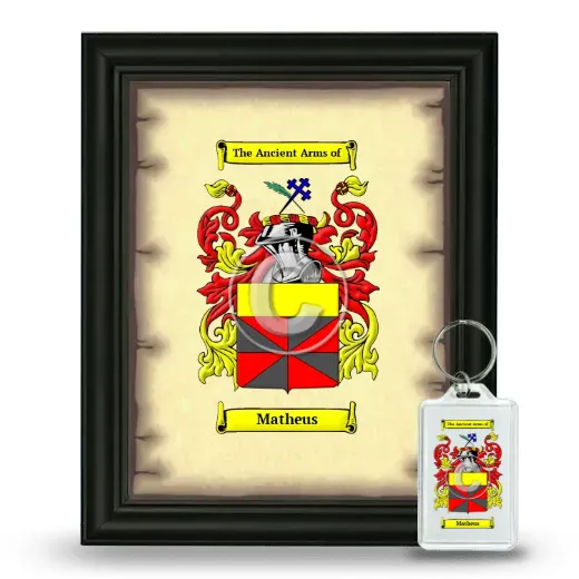 Matheus Framed Coat of Arms and Keychain - Black
