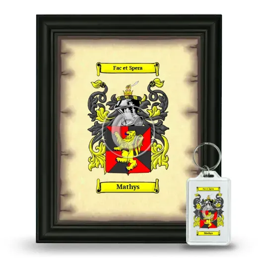 Mathys Framed Coat of Arms and Keychain - Black