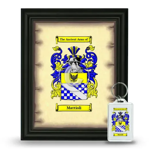 Mattioli Framed Coat of Arms and Keychain - Black