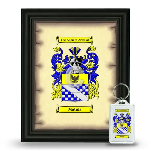 Matula Framed Coat of Arms and Keychain - Black