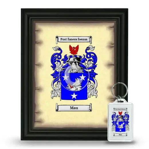 Mau Framed Coat of Arms and Keychain - Black