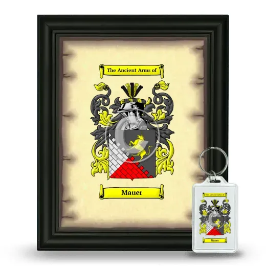 Mauer Framed Coat of Arms and Keychain - Black