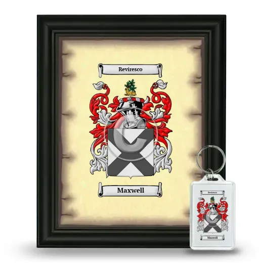 Maxwell Framed Coat of Arms and Keychain - Black