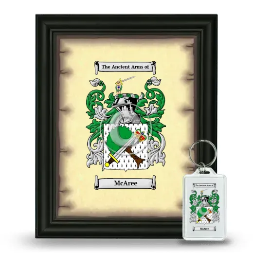 McAree Framed Coat of Arms and Keychain - Black