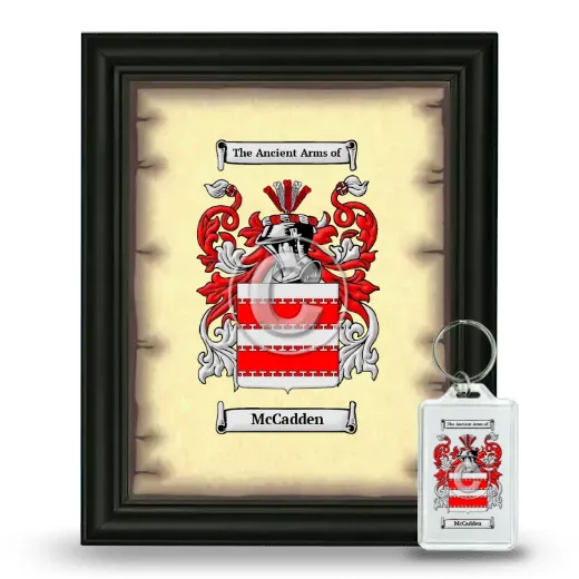 McCadden Framed Coat of Arms and Keychain - Black